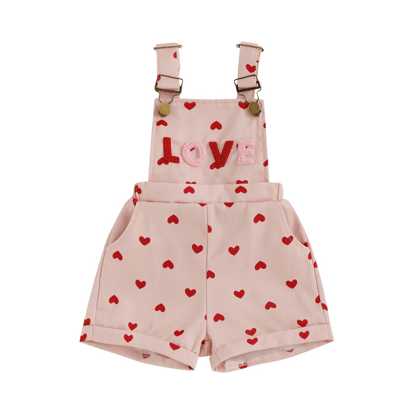 Toddler Baby Girl Sunflower Print Overalls Shorts with Pocket Suspender Trousers Cute Summer Clothing Outfit
