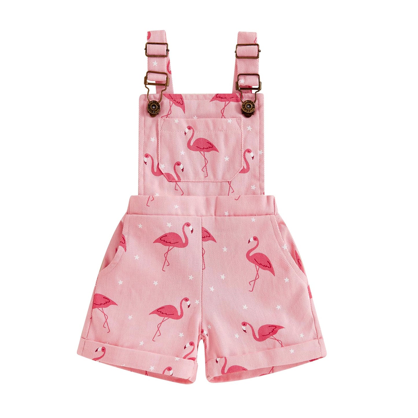 Toddler Baby Girl Sunflower Print Overalls Shorts with Pocket Suspender Trousers Cute Summer Clothing Outfit
