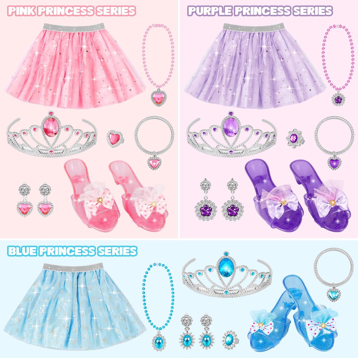 Princess Dress Up Toys & Jewelry Boutique,Girl Role Play Gifts,Kids Toys for 3-6 Years Girl Toddler B-Day Party Favors