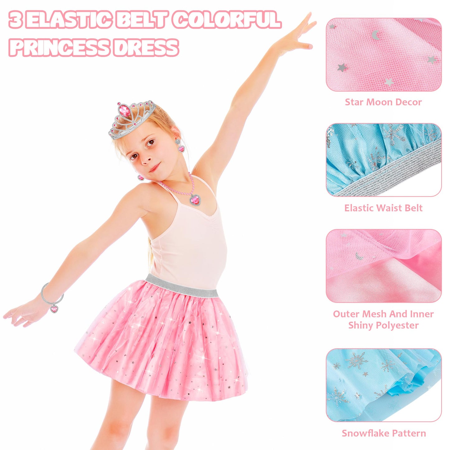 Princess Dress Up Toys & Jewelry Boutique,Girl Role Play Gifts,Kids Toys for 3-6 Years Girl Toddler B-Day Party Favors