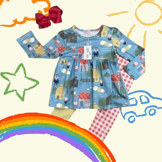 Tree Little Pigs 2 Piece Outfit