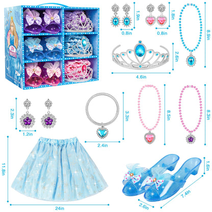 Princess Dress Up Toys & Jewelry Boutique,Girl Role Play Gifts,Kids Toys for 3-6 Years Girl Toddler B-Day Party Favors