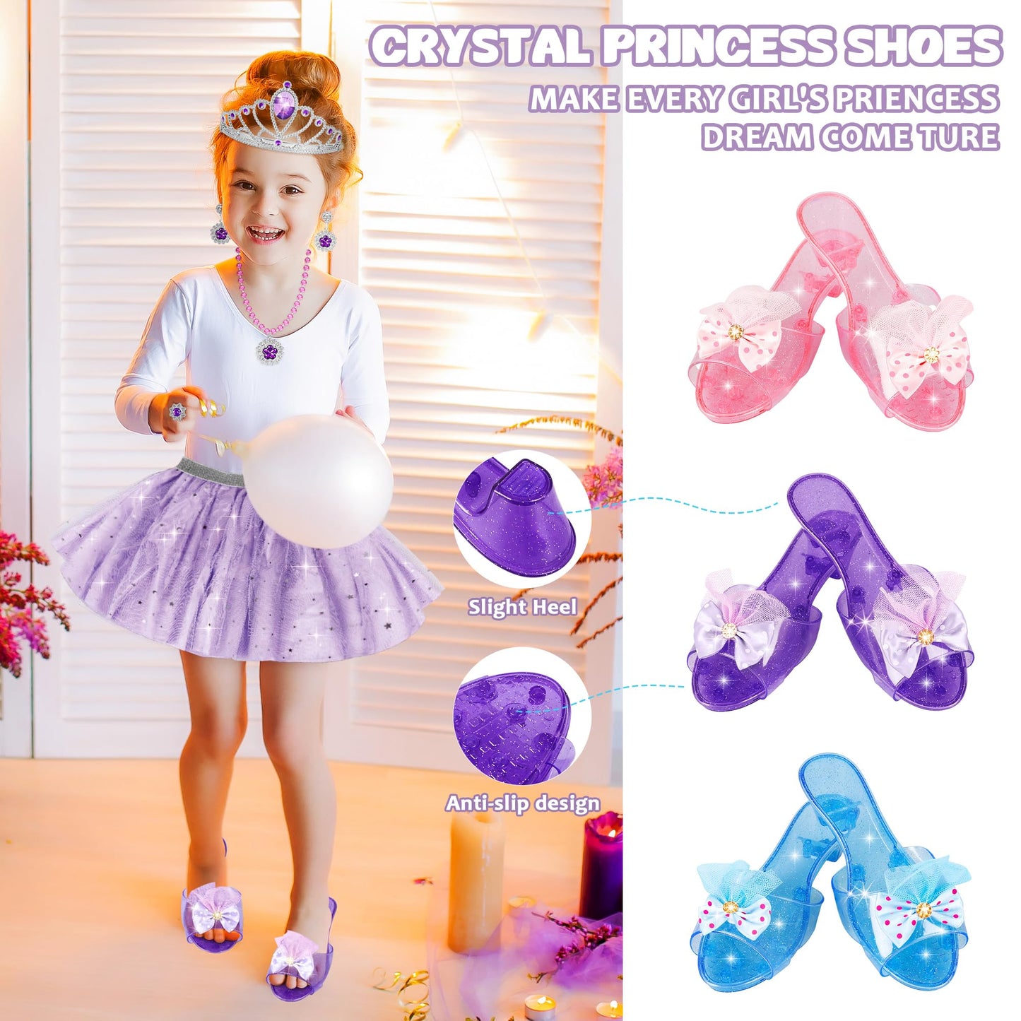 Princess Dress Up Toys & Jewelry Boutique,Girl Role Play Gifts,Kids Toys for 3-6 Years Girl Toddler B-Day Party Favors