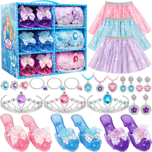 Princess Dress Up Toys & Jewelry Boutique,Girl Role Play Gifts,Kids Toys for 3-6 Years Girl Toddler B-Day Party Favors